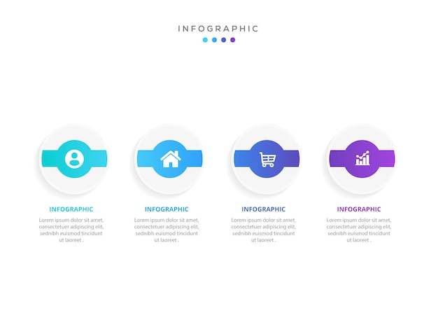 Vector sjabloon voor minimale zakelijke infographics