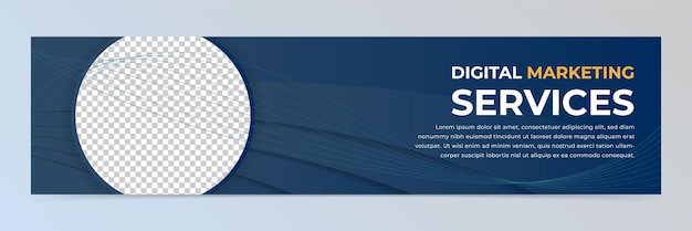 Vector sjabloon voor modern abstract linkedin-banner