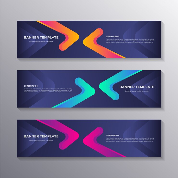 Vector sjabloon voor modern abstract verloop banner