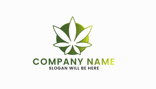 Sjabloon voor modern cannabislogo