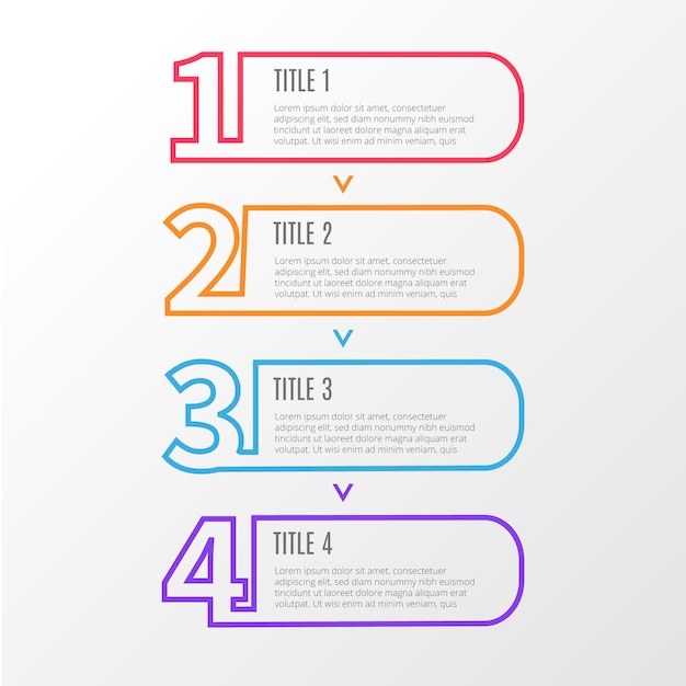 Sjabloon voor moderne infographic stappen