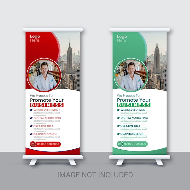 Sjabloon voor moderne zakelijke roll-up banner