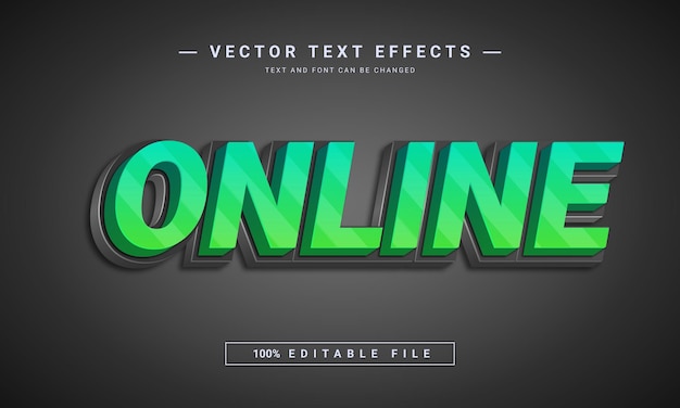 Vector sjabloon voor online teksteffect