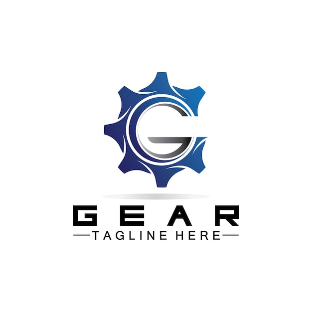 Sjabloon voor ontwerp van Letter G Gear Engineer-logo