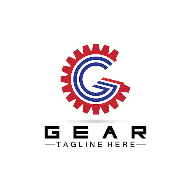 Sjabloon voor ontwerp van Letter G Gear Engineer-logo