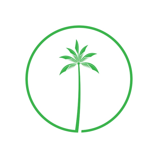 Sjabloon voor palmboom zomer logo