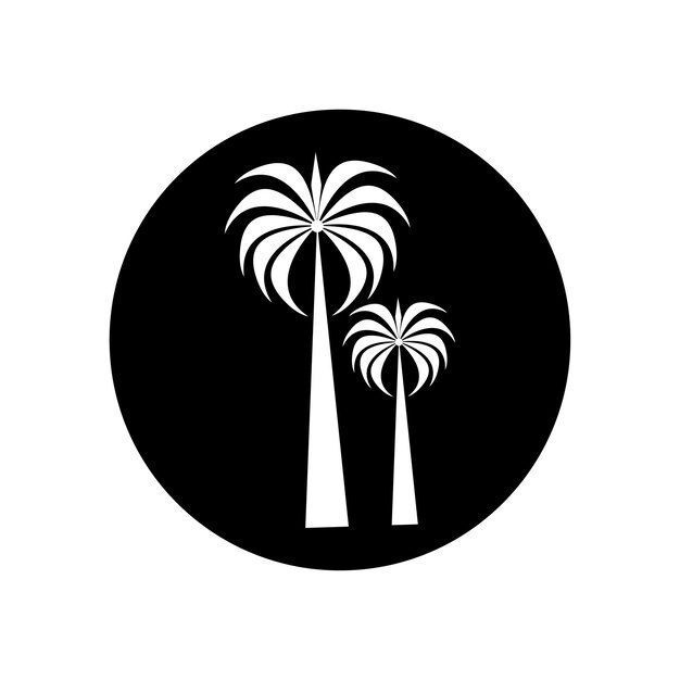 Sjabloon voor palmboom zomer logo