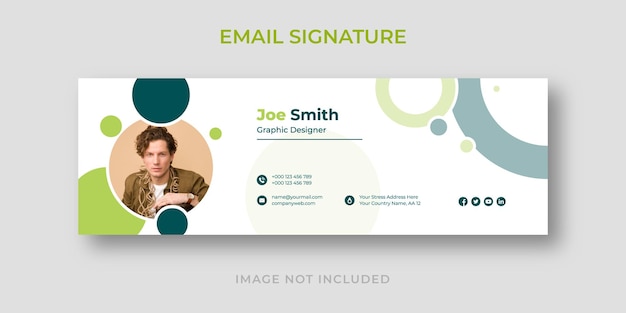 Sjabloon voor persoonlijke zakelijke moderne e-mailhandtekeningen