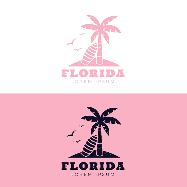 Sjabloon voor plat ontwerp florida logo