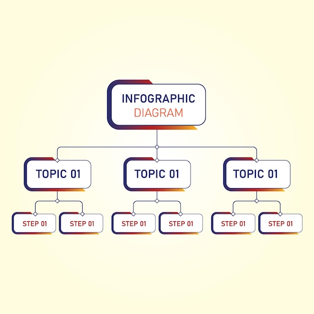 Vector sjabloon voor platte infographic-diagrammen