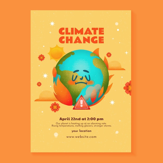 Sjabloon voor poster over klimaatverandering