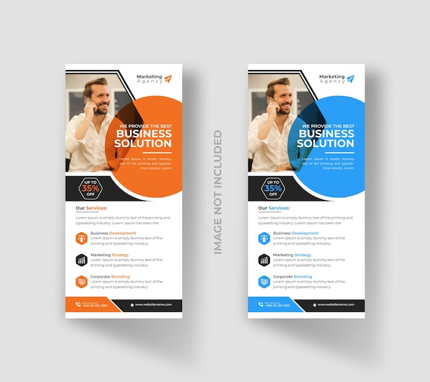 Sjabloon voor professionele oprolbare banner