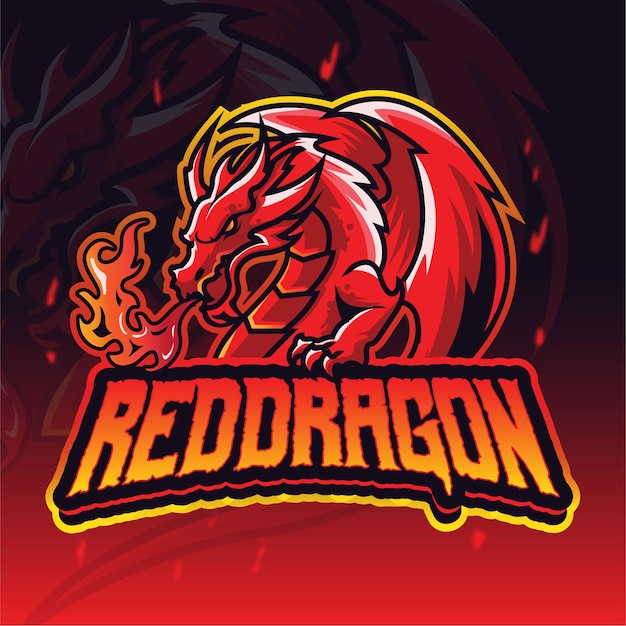 Sjabloon voor red dragon esport-logo