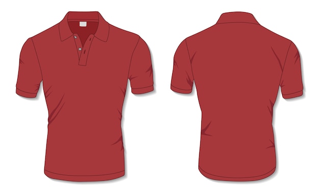 Sjabloon voor rood poloshirt