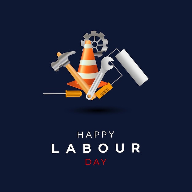 Sjabloon voor sociale media voor Happy Labor Day