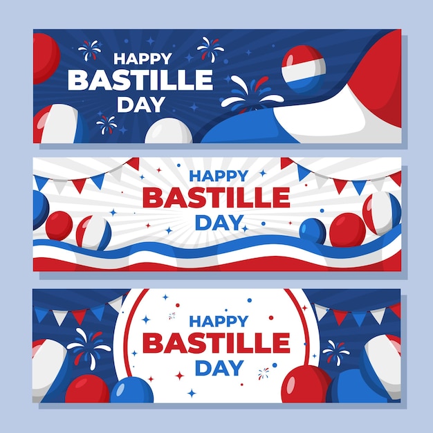 Sjabloon voor spandoek Bastille-dag