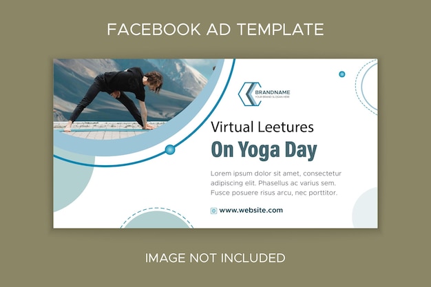 Vector sjabloon voor spandoek facebook-advertenties voor yogameditatie