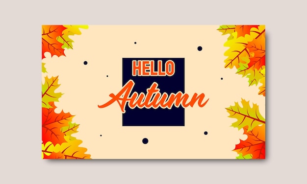 sjabloon voor spandoek herfst plat ontwerp