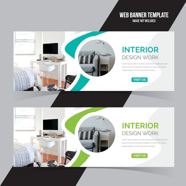 Vector sjabloon voor spandoek interieur web