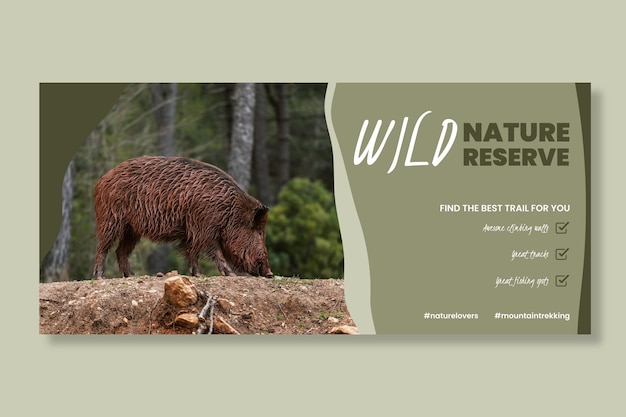 Sjabloon voor spandoek wilde natuur