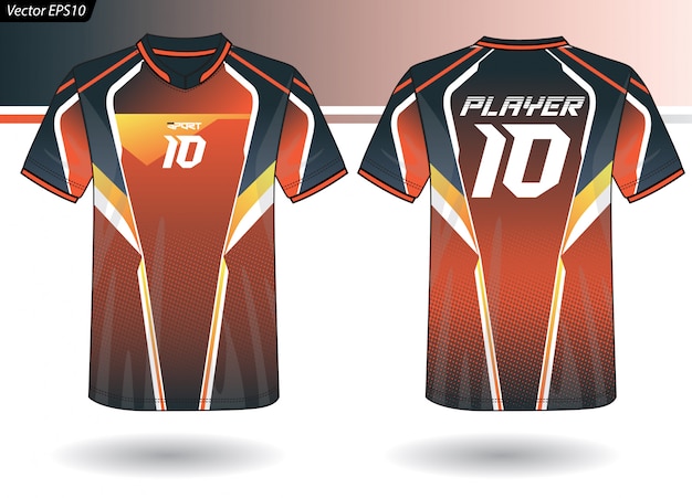 Sjabloon voor sport-jersey voor teamuniformen