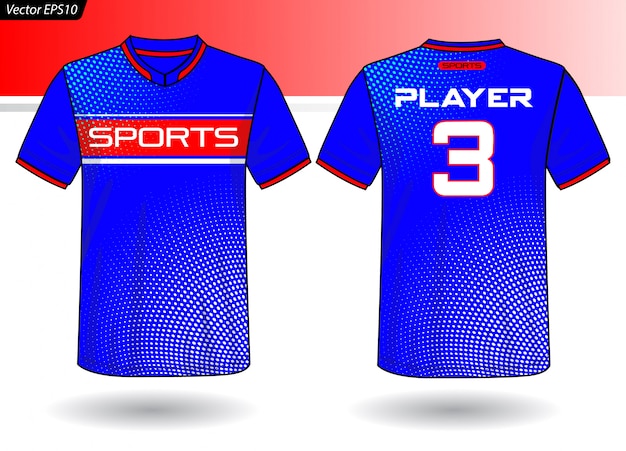 Sjabloon voor sport-jersey voor teamuniformen