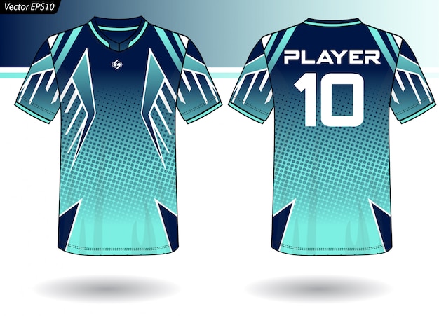 Vector sjabloon voor sport-jersey voor teamuniformen