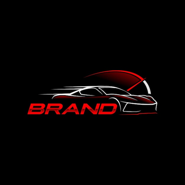 sjabloon voor sportwagen auto-logo