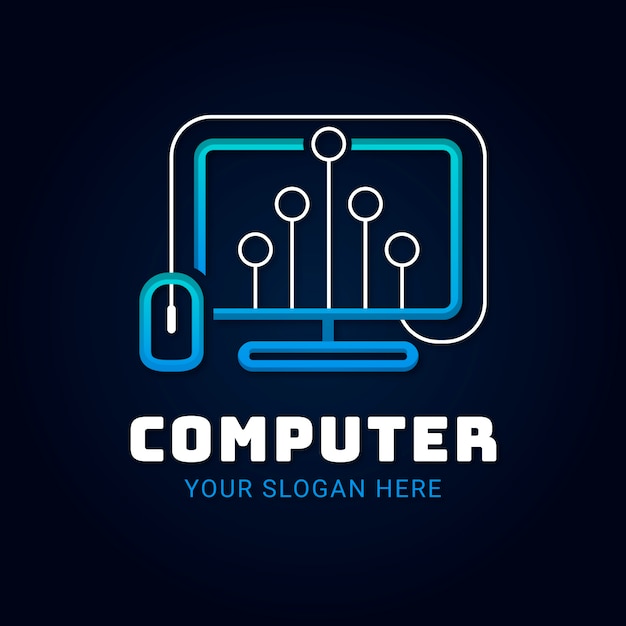 Sjabloon voor technisch computerlogo