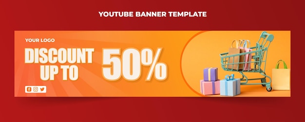 Sjabloon voor verkoop van YouTube-banners