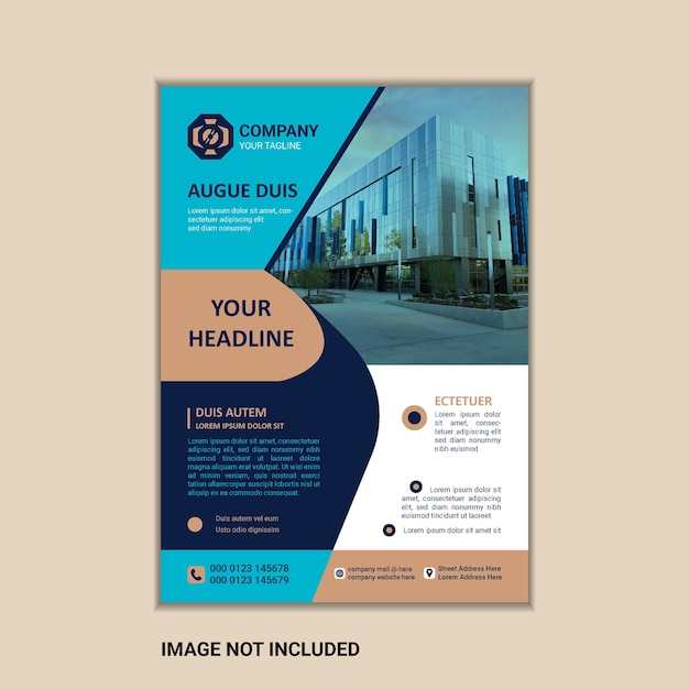 Sjabloon voor zakelijke flyers Eenvoudig en schoon Vector-ontwerp in A4-formaat
