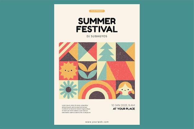 Vector sjabloon voor zomerfestival