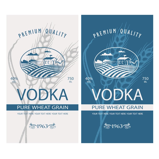 sjabloon wodka label