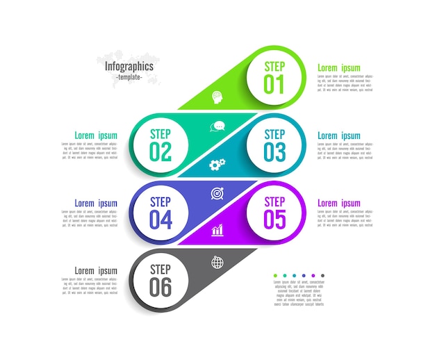 Sjabloonontwerp voor circulaire zakelijke infographics