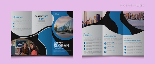 Sjabloonontwerp voor creatieve driebladige brochure