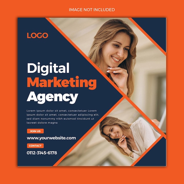 Sjabloonontwerp voor digitaal marketingbureau