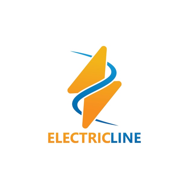 Sjabloonontwerp voor elektrische lijn Logo