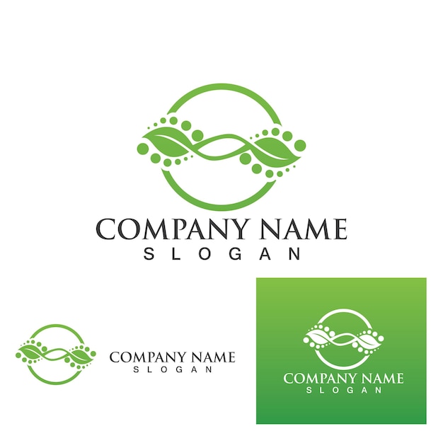 Sjabloonontwerp voor groene klaverblad-logo