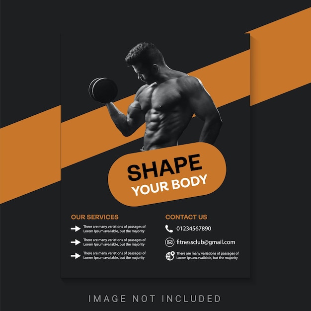 Sjabloonontwerp voor lichaamsfitnesstraining flyer