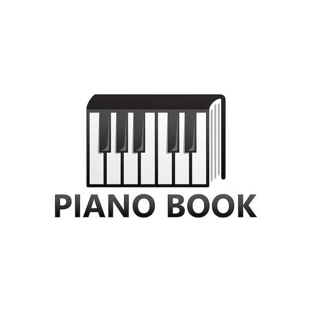 Sjabloonontwerp voor pianoboek-logo