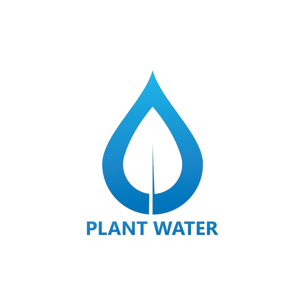 Sjabloonontwerp voor plantenwaterlogo