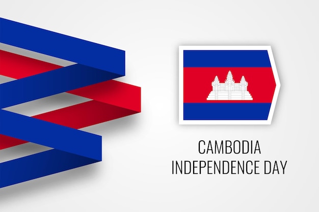 Sjabloonontwerp voor viering van de onafhankelijkheidsdag van Cambodja