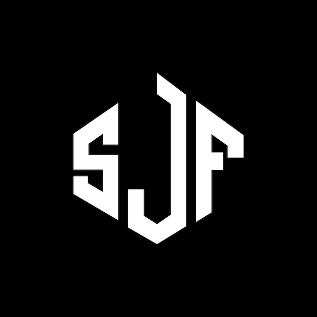 Vector sjf letter logo design with polygon shape sjf polygon and cube shape logo design sjf hexagon vector logo template white and black colors sjf monogram business and real estate logo