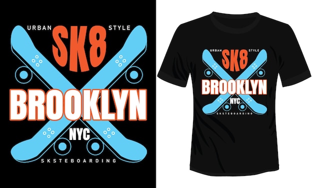 SK8 T シャツ デザインのベクトル図