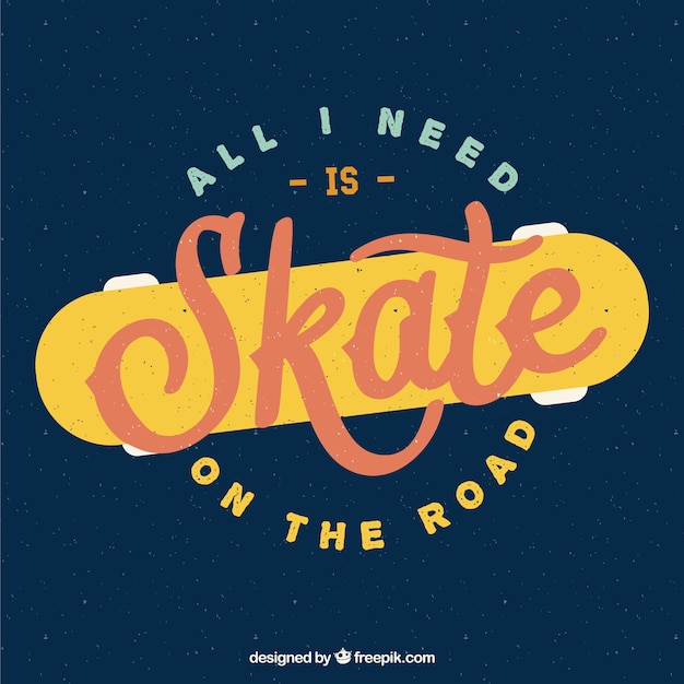 Skate badge in retro style