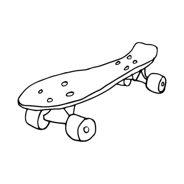 Skate board doodles voor kleurplaat