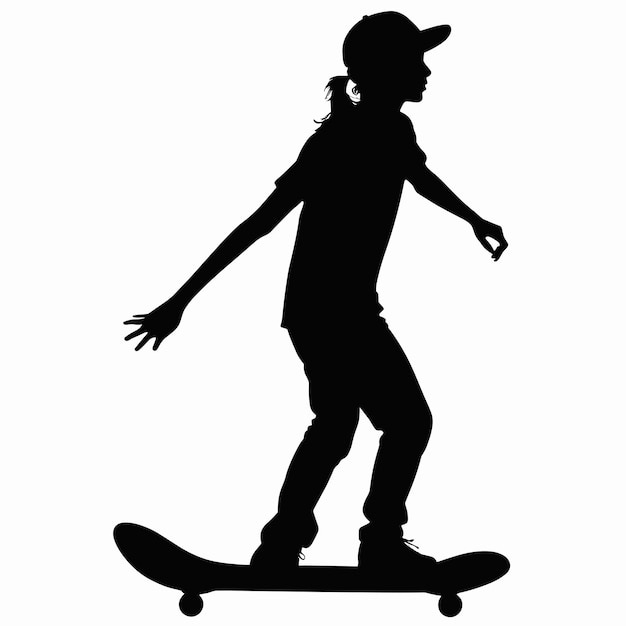 Skate board silhouette skateboarder vector design