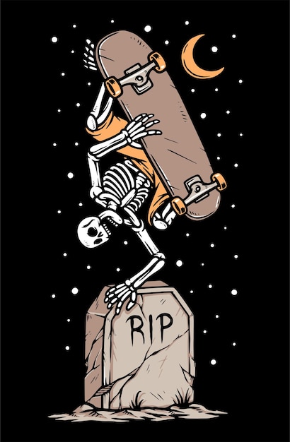 Skate till death illustration