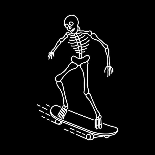 Skate or Die Monoline Иллюстрация