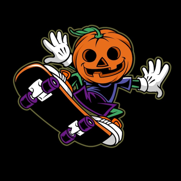 Skate Halloween Cartoon afbeelding